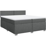  The Living Store Box spring postelja z vzmetnico temno siva 200x200 cm blago - Box Spring Postelja, (21521231) | Shoptok.si