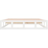  Okvir za krevet bijela 140x190 cm od masivnog drva | Eponuda.com