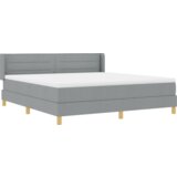  Postelja z vzmetnico Svetlo siva 200 x 180 cm Poliester, (5000128507) Slike