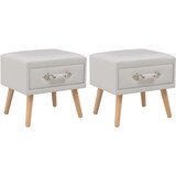  Noćni ormarići 2 kom bijeli 40 x 35 x 40 cm od umjetne kože | Eponuda.com