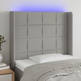  LED uzglavlje svjetlosivo 93 x 16 x 118/128 cm od tkanine | shoptok.hr