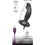 Black Velvets Black Velvet - analni vibrator na baterije s penisom (crni) | shoptok.hr