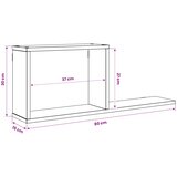  Plutajuće police 2 kom. Betonska siva 80 x 15 x 30 cm | shoptok.hr