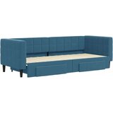 vidaXL Izvlečna dnevna postelja s predali modra 80x200 cm ža | Shoptok.si