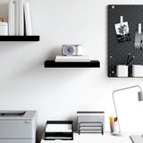  Plutajuća zidna polica visoki sjaj crna 40 x 23 x 3,8 cm MDF | shoptok.hr