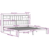  Krevet s regalom z knjige bez madraca bijeli 180x200cm borovina | shoptok.hr