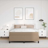  Posteljni okvir z vzmetnico Kapučino 140 x 200 cm Umetna koža | Shoptok.si