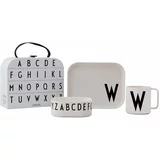 Design Letters 3-dijelni dječji set za jelo s kovčekom Classics W
