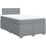  Krevet s oprugama i madracem svjetlosivi 120x190 cm od tkanine | shoptok.hr