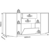 MID.YOU KOMODA, antracit, medeni hrast | Shoptok.si