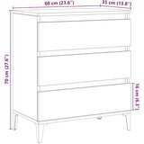 vidaXL Komoda staro drvo 60x35x70 cm konstruirano drvo | shoptok.hr