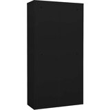  Uredski ormarić crni 90 x 40 x 180 cm čelični | shoptok.hr