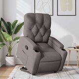 vidaXL Naslonjač na podizanje od tkanine smeđesivi | shoptok.hr