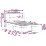  Polica za knjige Krevetski okvir Vosak smeđa 160 x 200 cm | shoptok.hr