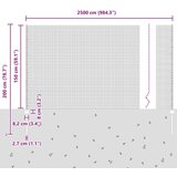 vidaXL zavarena žičana ograda s 22 U stupova, srebrna 1.5x25 m čelik | shoptok.hr
