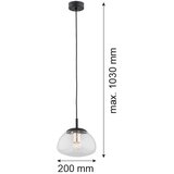  Argon 4331 - Viseći luster na sajli TRINI 1xE27/15W/230V, prečnik 20 cm, crna | Eponuda.com
