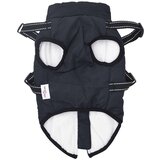vidaXL Pasji plašč s pasom Nepremočljiv odsevni mornarsko modra 2XL | Shoptok.si