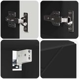 vidaXL Set namještaja za kupaonicu Zidne 4 pcs Crna 61 x 35 x 64 cm | shoptok.hr