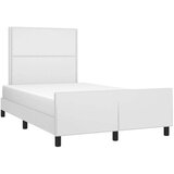  Posteljni okvir z vzglavjem bela 120x200 cm umetno usnje, (20737018) | Shoptok.si