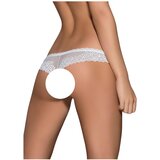 Obsessive Alabastra - cvjetne, otvorene ženske tange - bijele (S/M) | shoptok.hr