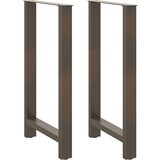  Noge za barsko mizo iz naravnega jekla 2 kosa 60 x (100-101) cm jeklo, (5000044756) | Shoptok.si