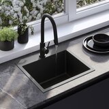 Rea Jekleno pomivalno korito Leo 50 Black | Shoptok.si