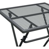  Vrtna garnitura - 3-dijelni vrtni blagovaonski set ekspandirani metal antracit - Dužina stola 60 cm 2 | shoptok.hr
