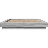 Okvir za krevet s LED svjetlima boja hrasta 140 x 190 cm drveni | shoptok.hr