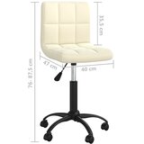  Okretna uredska stolica krem baršunasta | shoptok.hr