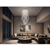  LED kristalna stropna svetiljka NAURU LED/30W/230V prečnik 60 cm sjajni hrom + daljinski upravljač | Eponuda.com