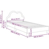  Otroški posteljni okvir z vznožjem Modra 90 x 200 cm PU, (5000104754) | Shoptok.si