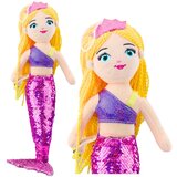 Plišana igračka sirene s repom, šljokicama, ljubičasta, 48 cm | shoptok.hr