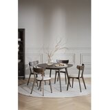 Rowico Temno rjava okrogla jedilna miza v hrastovem dekorju ø 115 cm Yumi – | Shoptok.si