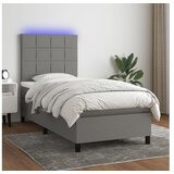  Box spring s madracem LED tamnosivi 80 x 200 cm tkanina | shoptok.hr
