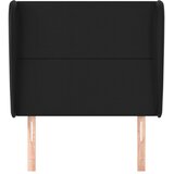  Uzglavlje s ušima crno 93x23x118/128 cm od umjetne kože | Eponuda.ba