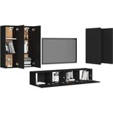  6-dijelni set TV ormarića od iverice crni | shoptok.hr