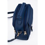 Dewberry 67330 Womens 3 Compartment Adjustable Shoulder Bag-NAVY | Shoptok.si