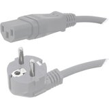 Hawa Priključni kabel za hladne naprave [ varnostni vtič - IEC vtičnica C13] sivi 2 m 1008231, (20414211) | Shoptok.si