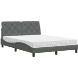 vidaXL Krevet s madracem tamnosivi 120 x 200 cm od tkanine | shoptok.hr