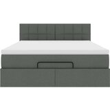 vidaXL Otomanska postelja z vzmetnico siv 140x190 cm blago | Shoptok.si