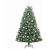 vidaXL Umetno Zložljivo Božično Drevo Zelena 180 cm PVC in kovina | Shoptok.si