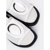 GOODIN White and black comfortable platform flip-flops | Shoptok.si