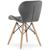 OSKAR LAGO Baršunasta Stolica - Siva x 1 | shoptok.hr