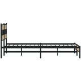 Metalni Kovinski posteljni okvir brez vzmetnice sonoma hrast 183x213 cm, (21611352) | Shoptok.si