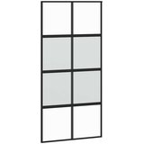  Klizna vrata crna 102,5x205 cm od kaljenog stakla i aluminija | shoptok.hr