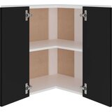 vidaXL Viseći kutni ormarić crni 57 x 57 x 60 cm od iverice | shoptok.hr