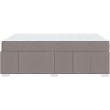  Konstrukcija postelje z vzmetnico Taupe 140 x 200 cm blago | Shoptok.si
