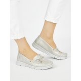 SEASTAR Silver comfortable faux leather loafers | Shoptok.si