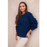 Kesi Insulated cotton sweatshirt with decorative bows dark blue | Shoptok.si