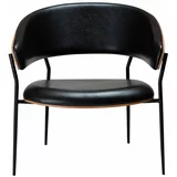 DAN-FORM Denmark Crna fotelja od imitacije kože Crib –